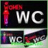 Lampu Sign Women WC LED