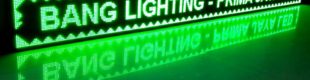 LED Display Teks Hijau 393cm x 37cm