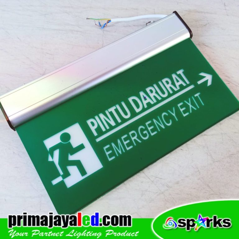 Sign Emergency Exit Pintu Darurat Prima Jaya LED