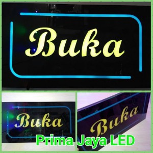 Lampu Sign Tulisan Buka