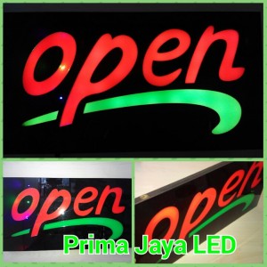 LED Sign Tulisan Open