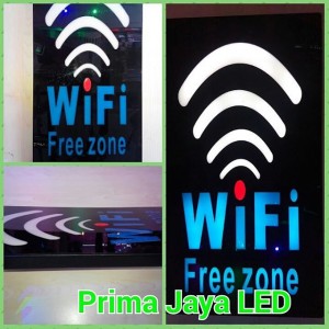 LED Tulisan WIfi Free Zone