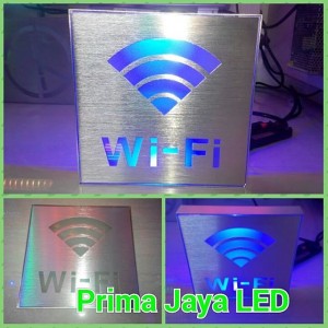 Sign LED Wifi Kotak Biru