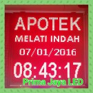 Diplay LED 1 Meter Persegi Merah
