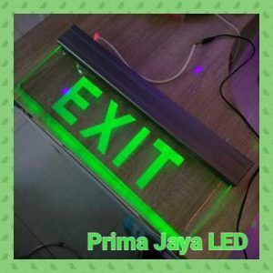 Green Sign Exit Premium Glass 25 x 160 cm