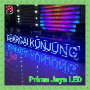 LED Display Teks Biru 165 x 21 cm