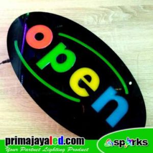 Sign Open LED Oval