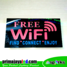 Sign LED Free Wifi Pink