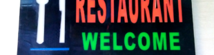 Sign LED Restaurant Welcome