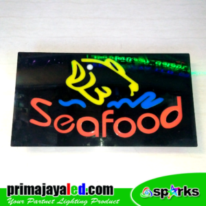 Sign LED Seafood Resto