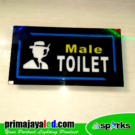 Sign LED Toilet Male