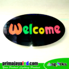 Sign LED Welcome Oval