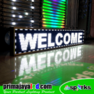 Running Teks LED 201 x 37cm Putih