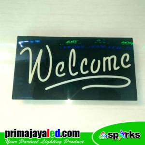Sign LED Welcome Hand Writing