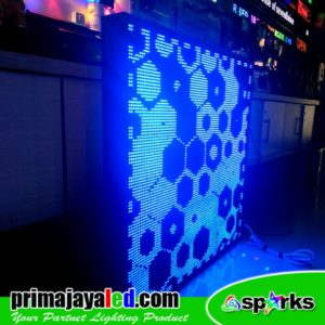 Running LED 101 x 101 cm Biru
