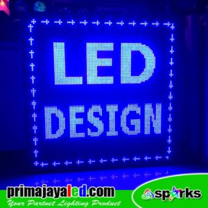 LED Display Running Teks Biru 1 Meter