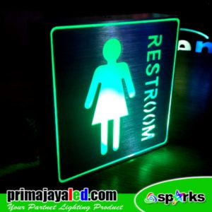 Sign Restroom Female Aluminium 10 cm