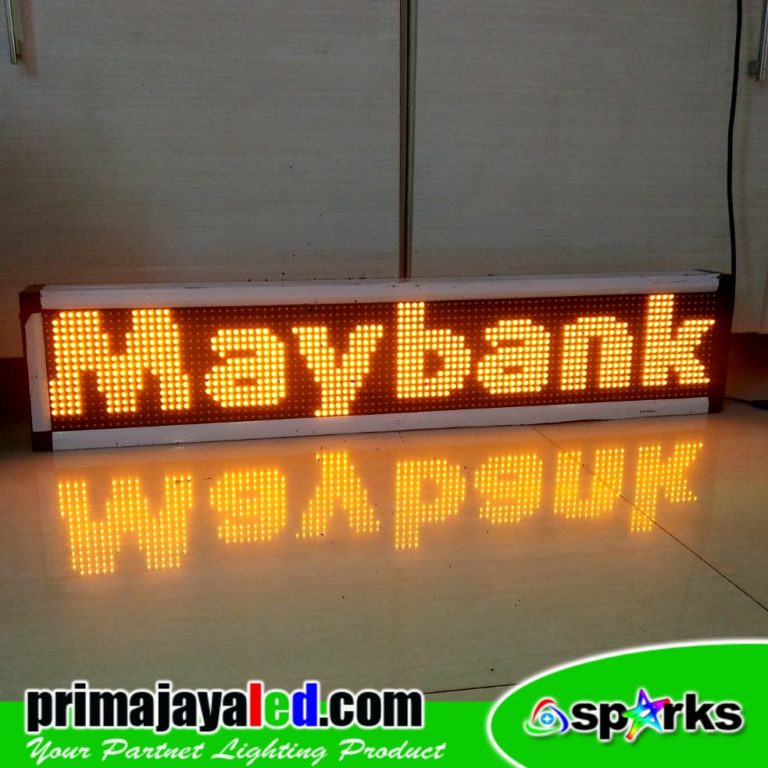 LED Running Teks Kuning 101 x 21 cm • Prima Jaya LED