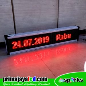 LED Display Digital Clock 100cm Merah