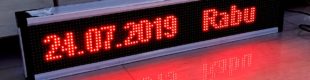 LED Display Digital Clock 100cm Merah