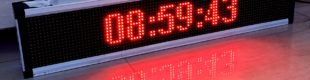 LED Display Digital Clock 100cm Merah