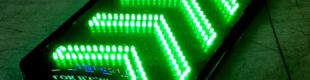 Green Sign Arrow LED