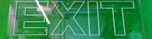 LED Sign Exit Acrylic Bening