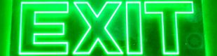 LED Sign Exit Acrylic Bening