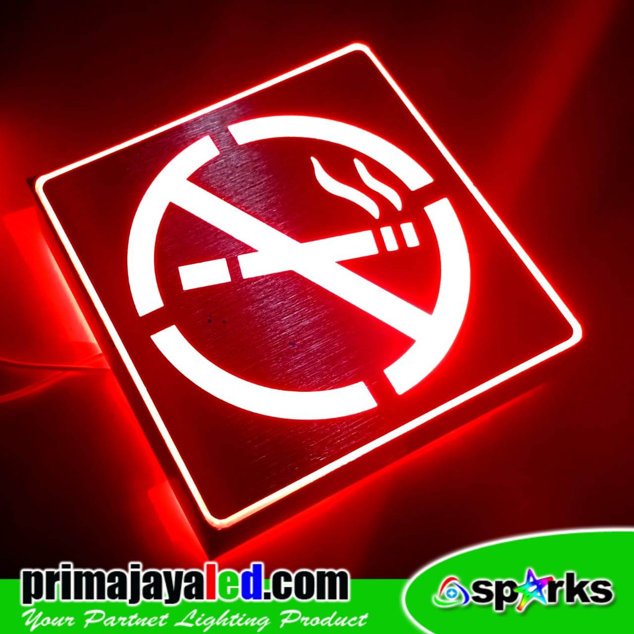 LED Sign Square No Smoking