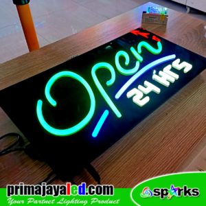 LED Sign Open 24 Hour Hand Writing