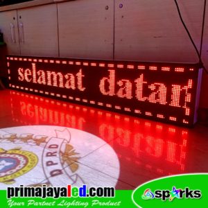 Running LED Display 197 x 37cm Merah