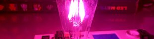 Bohlam LED Fillamen Kaca ST64 Warna Pink