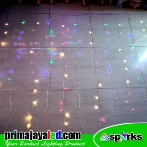 LED Tirai Natal Panjang 3 Meter RGB