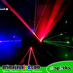 Lampu LED Moving Spider Laser RGB