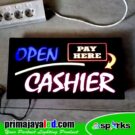 Lampu LED Sign Open Cashier