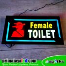 Lampu LED Sign Toilet Female