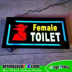 Lampu LED Sign Toilet Female