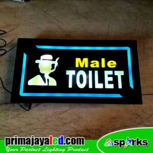 Lampu LED Sign Toilet Male