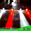 Paket 4 LED Spotlight Beam Merah Putih