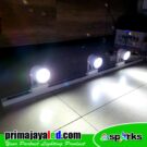 Set Lampu Rell Track Body Putih